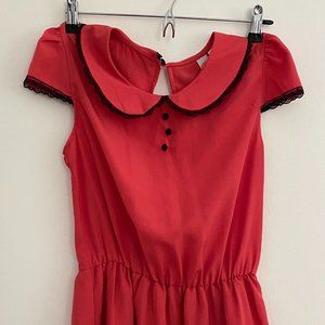 Women's dark pink dress, knee length Size XS-S